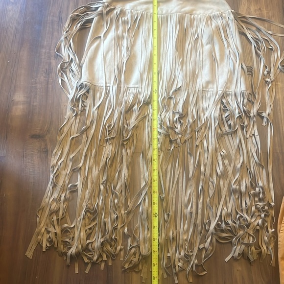 Cream Fringed Maxi Skirt for Resort Wear - Picture 8 of 8